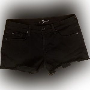 7 For All Mankind Denim Cutoff Black Shorts Women’s 29